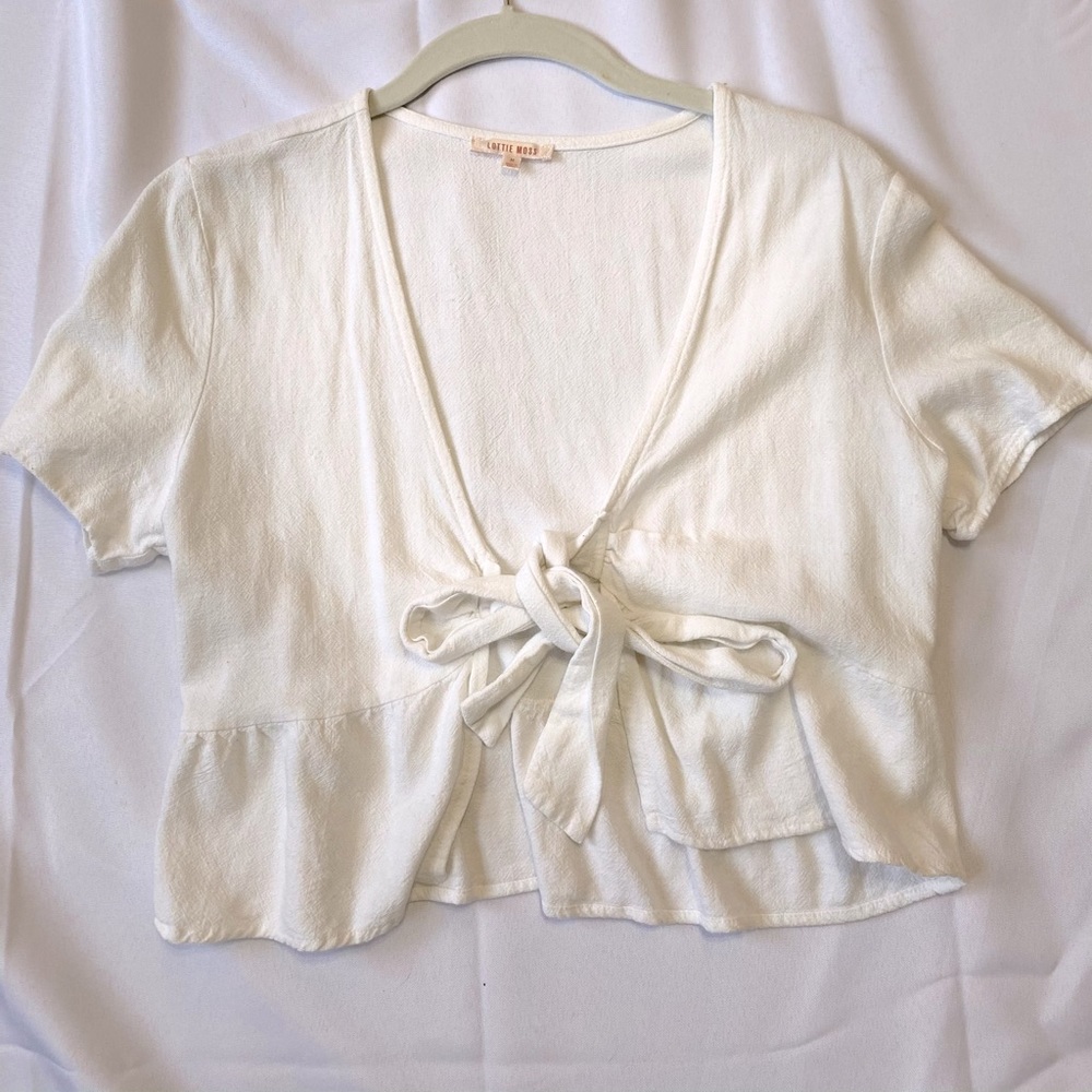 White Lottie Moss Top by PacSun